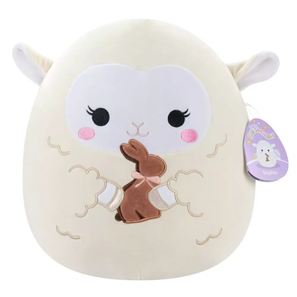 Squishmallows Official Kellytoys Plush 12 Inch Sophie the Cream Lamb Holding Cho